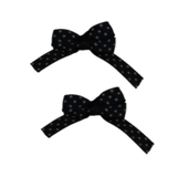 Baby and Toddler Mini Snap non slip hair clips hair accessories spots Pinkberry Kisses Hair Bows hair clip set  pair Black Grey