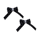 Baby and Toddler Mini Snap non slip hair clips hair accessories spots Pinkberry Kisses Hair Bows hair clip set  pair Black White 