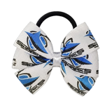 NRL Cronulla Sharks Bella Hair Bow Clip Non Slip Hair Bow Hair Tie Rugby Hair Accessories Pinkberry Kisses