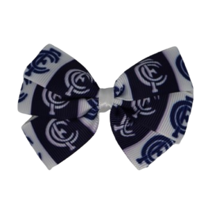 AFL Carlton Football Club Bella Hair Bow Clip, Sports Hair Bow, Sports Team Accessories , Non Slip Hair Clip, Non Slip Hair Bow Hair Tie Sports Hair Accessories 