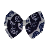 AFL Carlton Football Club Bella Hair Bow Clip, Sports Hair Bow, Sports Team Accessories , Non Slip Hair Clip, Non Slip Hair Bow Hair Tie Sports Hair Accessories 