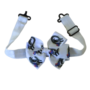 AFL Collingwood Magpies Adjustable Bella Bow Tie Sports Pinkberry Kisses Men Boys Party Wedding Game Pinkberry Kisses