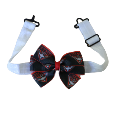AFL Essendon Bombers Adjustable Bella Bow Tie Sports Pinkberry Kisses Men Boys Party Wedding Game Pinkberry Kisses