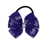 AFL Fremantle Dockers Bella Hair Bow Clip Sports Hair Bow, Sports Team Accessories hair tie, Bella Hair Bow Clip,