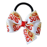AFL Gold Coast Suns Bella Hair Bow Clip, Sports Hair Bow, Sports Team Accessories , Non Slip Hair Clip, Non Slip Hair Bow Hair tie