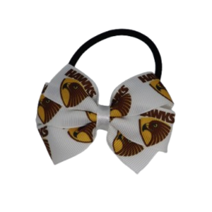 AFL Hawthorn Hawks Bella Hair Bow Clip, Sports Hair Bow, Sports Team Accessories , Non Slip Hair Clip, Non Slip Hair Bow