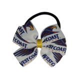 AFL West Coast Eagles Bella Hair Bow Clip, Sports Hair Bow, Sports Team Accessories , Hair Tie , Non Slip Hair Bow