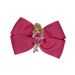  Cherish Hair Bow - Green Hair Bow with Disney Princess Aurora - 9cm Girls Hair Accessories - non slip hair clips hair bow Pinkberry Kisses