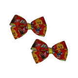 Cherish Hair Bow - Lego Baby Toddler Girl Non Slip Hair Clip Hair Tie Hair Accessories Pinkberry Kisses pair