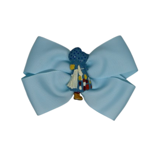 Cherish Hair Bow - Blue Hair Bow with Holly Hobble 3D  - 9cm Girls Hair Accessories - non slip hair clips hair bow Pinkberry Kisses