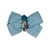 Cherish Hair Bow - Blue Hair Bow with Holly Hobble 3D  - 9cm Girls Hair Accessories - non slip hair clips hair bow Pinkberry Kisses