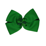 Cherish Hair Bow - Emerald Green Hair Bow with St Patrick's Clover Badge - 9cm Girls Hair Accessories - non slip hair clips hair bow Pinkberry Kisses