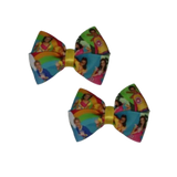 Cherish Hair Bow - Hi5 Baby Toddler Girl Non Slip Hair Clip Hair Tie Hair Accessories Pinkberry Kisses Pair 