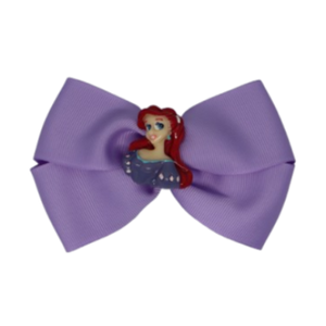 Cherish Hair Bow - Light Orchid Hair Bow with Ariel - The Little Mermaid - 9cm Girls Hair Accessories - non slip hair clips hair bow Pinkberry Kisses