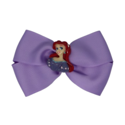 Cherish Hair Bow - Light Orchid Hair Bow with Ariel - The Little Mermaid - 9cm Girls Hair Accessories - non slip hair clips hair bow Pinkberry Kisses