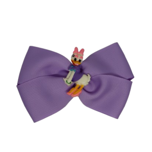 Cherish Hair Bow - Light Orchid Hair Bow with Daisy Duck - 9cm Girls Hair Accessories - non slip hair clips hair bow Pinkberry Kisses