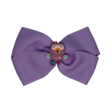 Cherish Hair Bow - Light Orchid Hair Bow with Giggle andd Hoot- 9cm Girls Hair Accessories - non slip hair clips hair bow Pinkberry Kisses