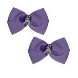 Cherish Hair Bow - Light Orchid Hair Bow with a My Little Pony Rarity Badge- 9cm  Girls Hair Accessories - non slip hair clips hair bow Pinkberry Kisses Pair