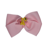 Cherish Hair Bow - Light Pink Hair Bow with a My Little Pony Fluttershy Badge- 9cm Girls Hair Accessories - non slip hair clips hair bow Pinkberry Kisses