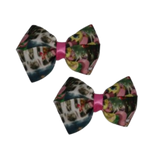 Cherish Hair Bow - My Little Pony Fluttershy with Butterflies Baby Toddler Girl Non Slip Hair Clip Hair Tie Hair Accessories Pinkberry Kisses Pair