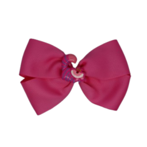 Cherish Hair Bow - Pink Hair Bow with Tomy - Alice in Wonderland - 9cm Girls Hair Accessories - non slip hair clips hair bow Pinkberry Kisses