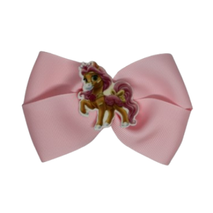 Cherish Hair Bow - Pink Hair Bow with Whisker Haven Palace Pets - Petite - 9cm Girls Hair Accessories - non slip hair clips hair bow Pinkberry Kisses