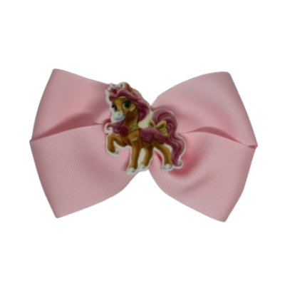 Cherish Hair Bow - Pink Hair Bow with Whisker Haven Palace Pets - Petite - 9cm Girls Hair Accessories - non slip hair clips hair bow Pinkberry Kisses