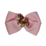 Cherish Hair Bow - Pink Hair Bow with Whisker Haven Palace Pets - Petite - 9cm Girls Hair Accessories - non slip hair clips hair bow Pinkberry Kisses