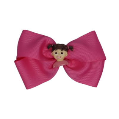 Cherish Hair Bow - Pink Hair Bow with Boo - 9cm Girls Hair Accessories - non slip hair clips hair bow Pinkberry Kisses