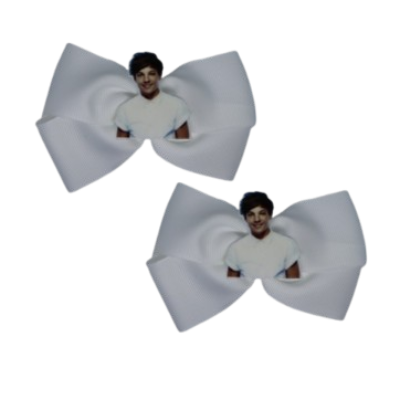 Cherish Hair Bow - White Hair Bow with One Direction - Louis Embellish ...