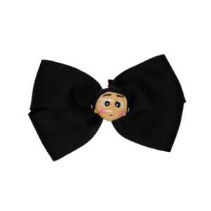 Cherish Hair Bow - Black Hair Bow with Despicable Me - 9cm Girls Hair Accessories - non slip hair clips hair bow Pinkberry Kisses