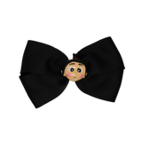 Cherish Hair Bow - Black Hair Bow with Despicable Me - 9cm Girls Hair Accessories - non slip hair clips hair bow Pinkberry Kisses