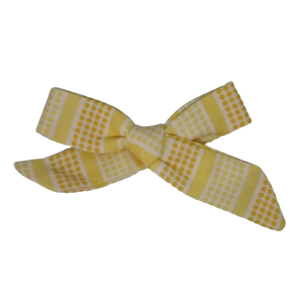 Fabric Pinwheel Hair Bow - Yellow Dots Non Slip Hair Clip Hair Tie Baby Girl Hair Accessories Pinkberry Kisses