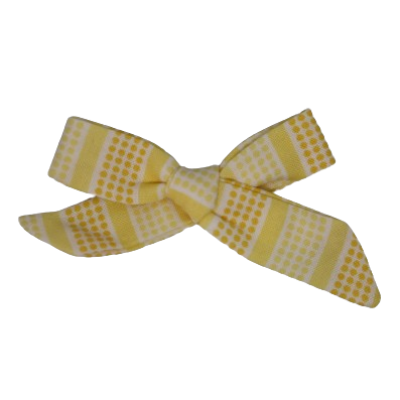 Fabric Pinwheel Hair Bow - Yellow Dots Non Slip Hair Clip Hair Tie Baby Girl Hair Accessories Pinkberry Kisses