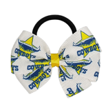 North Queensland Cowboys NRL Bella Hair Bow Clip Bella Hair Bow Hair Tie Rugby Hair Accessories Pinkberry Kisses