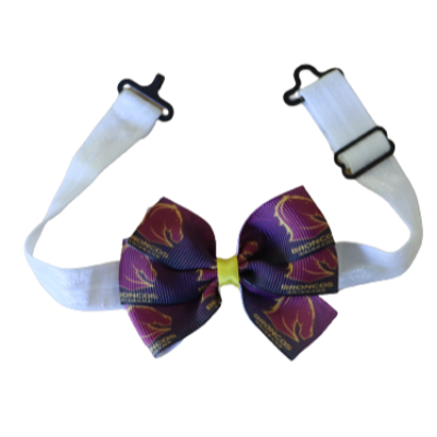 NRL Redcliffe Dolphins Bella Adjustable Bow Tie Sports Pinkberry Kisses Men Boys Party Wedding Game Pinkberry Kisses