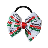 NRL South Sydney Rabbitohs Bella Hair Bow Hair Tie Rugby Hair Accessories Pinkberry Kisses