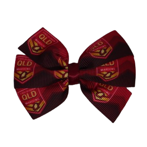 NRL NSW State of Origin hair bow clip - QLD Maroons NRL Sports teams Hair Bows Hair Tie Hair Bow Sports Hair Accessories