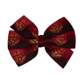 NRL State of Origin hair bow clip - QLD Maroons NRL Sports teams Hair Bows Hair Tie Hair Bow Sports Hair Accessories