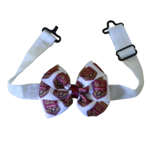 NRL State of Origin - Maroons QLD Bella Adjustable Bow Tie Sports Pinkberry Kisses Men Boys Party Wedding Game Pinkberry Kisses