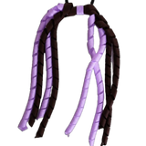 School Hair Accessories School Uniform Hair Tie Curly Ponytail Streamer - Korker Ribbon Girls Hair Tie Pinkberry Kisses Brown Orchid
