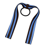School Uniform Hair Accessories Ponytail Streamer Straight Hair Tie - Pinkberry Kisses Brown Base & Top Ribbon Methyl Blue