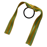 School Uniform Hair Accessories Ponytail Streamer Straight - Pinkberry Kisses Mazie Yellow Base & Top Ribbon Mint Green 