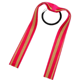 School Uniform Hair Accessories Ponytail Streamer Straight Hair Ties Girls Hair Accessories Pinkberry Kisses Shocking Pink Gold
