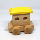 Wooden Name Train Custom for Birthday Nursery Child boy girl name present Letter Pinkberry Kisses Caboose Yellow 