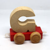 Wooden Name Train Custom for Birthday Nursery Child boy girl name present Letter Pinkberry Kisses G Red