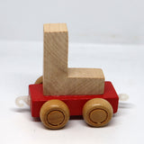 Wooden Name Train Custom for Birthday Nursery Child boy girl name present Letter Pinkberry Kisses Red L