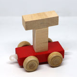 Wooden Name Train Custom for Birthday Nursery Child boy girl name present Letter Pinkberry Kisses T Red
