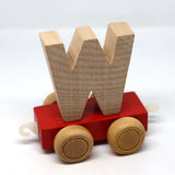 Wooden Name Train Custom for Birthday Nursery Child boy girl name present Letter Pinkberry Kisses W Red