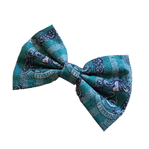 Fabric Rockabilly Hair Bow - Harry Potter Slytherin Pinkberry Kisses